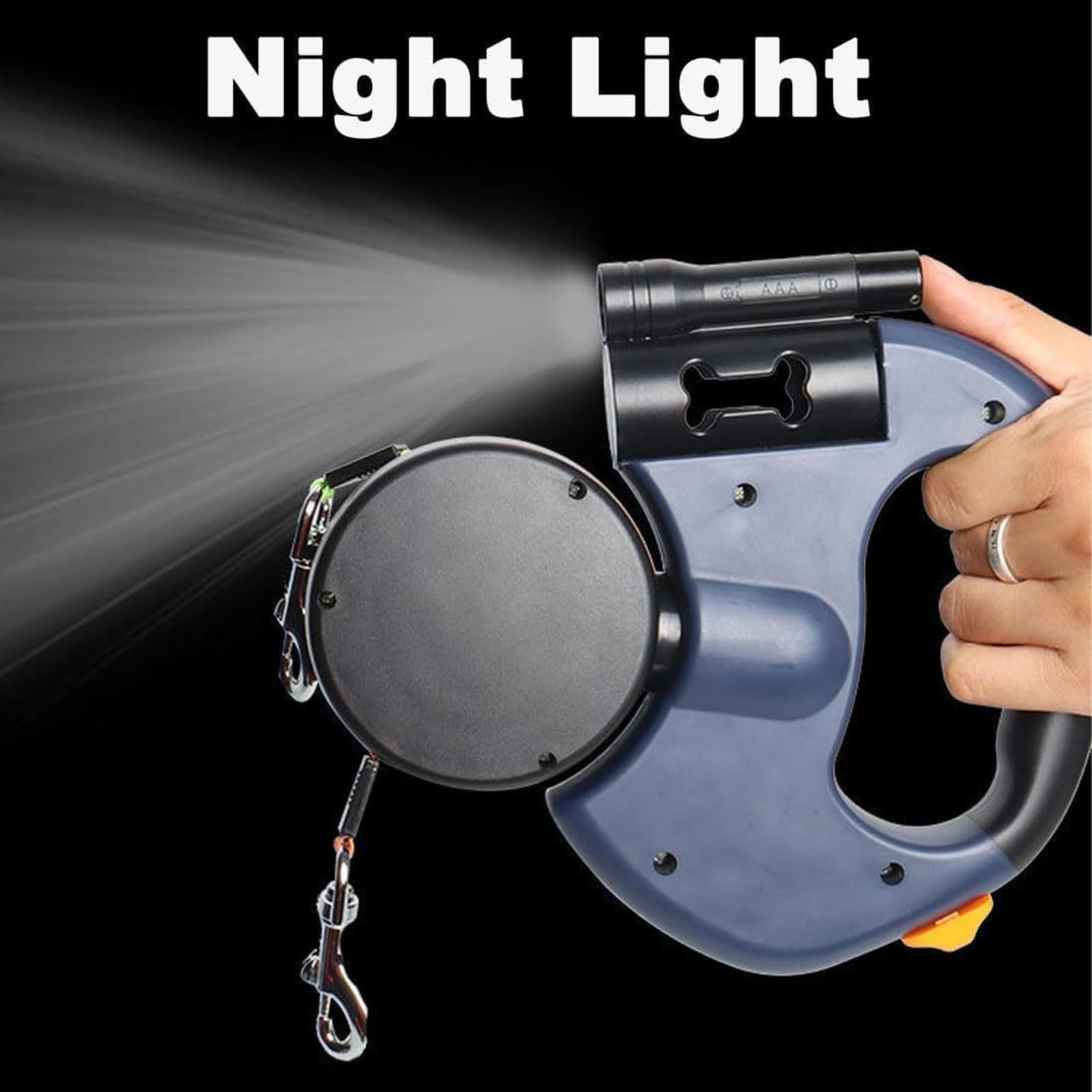 Laisse Double pour 2 Chiens, Laisse Double, Laisse Rétractable De 5 M Pet, À 360° en Enchevêtrement Câble De Sécurité Réfléchissant pour Promenades Nocturnes, Jogging Et Camping avec (Bleu)