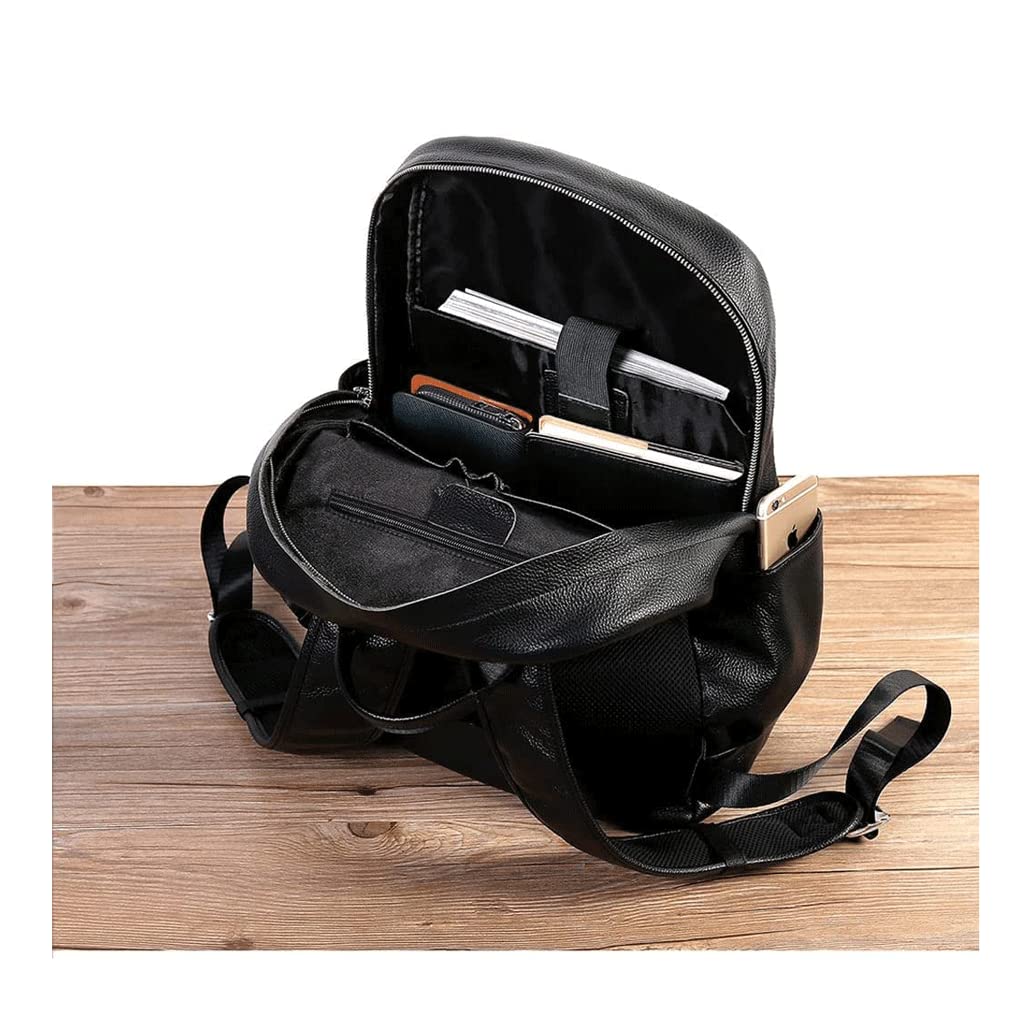 Skórzany plecak Lederen Backpac Vintage Dagrugzak 15,6-inch Lederen Laptop Rugzak Tote Waterdichte Rugzak Voor Reizen En Zaken Wysoka pojemność