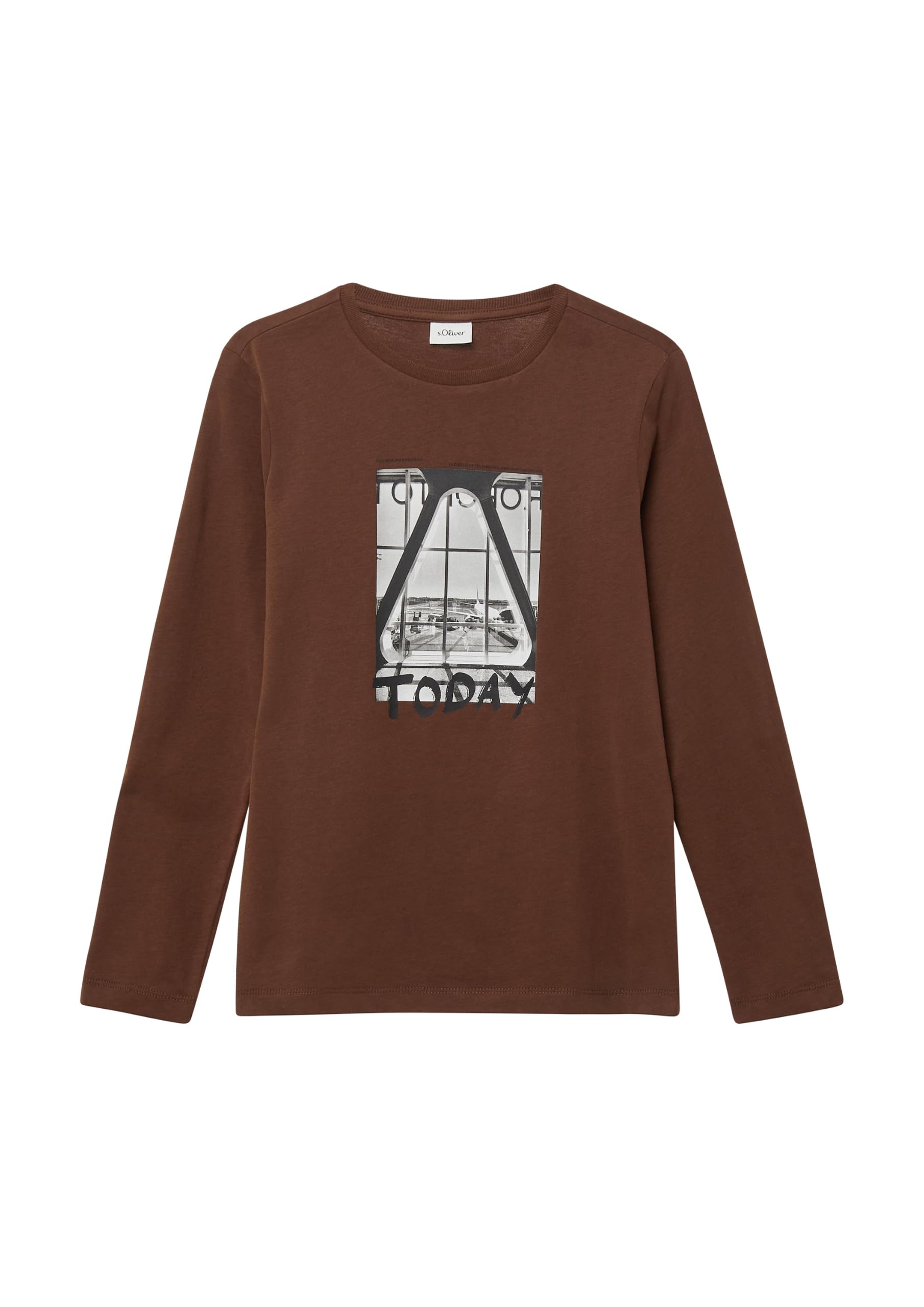 s.Oliver Langarm-Jersey-Shirt mit Frontprint