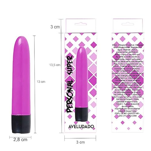 Vibrador Power Personal Aveludado 13cm Cores Variadas