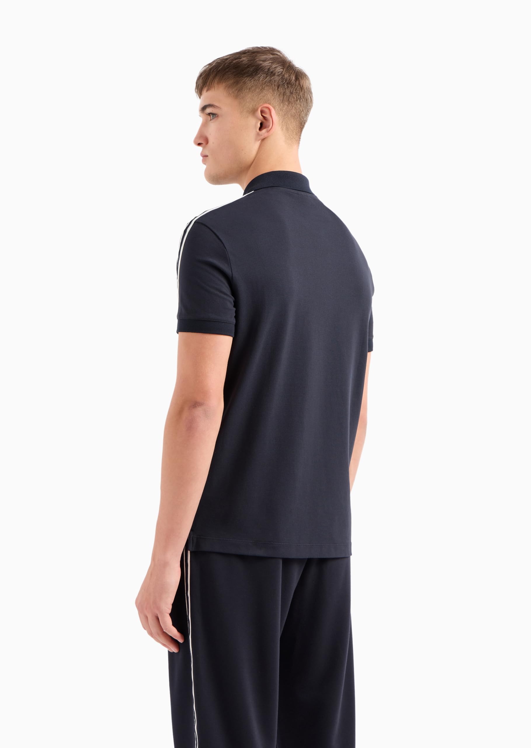 Armani Exchange Signature Logo Polo Polo con Logotipo Distintivo Hombre