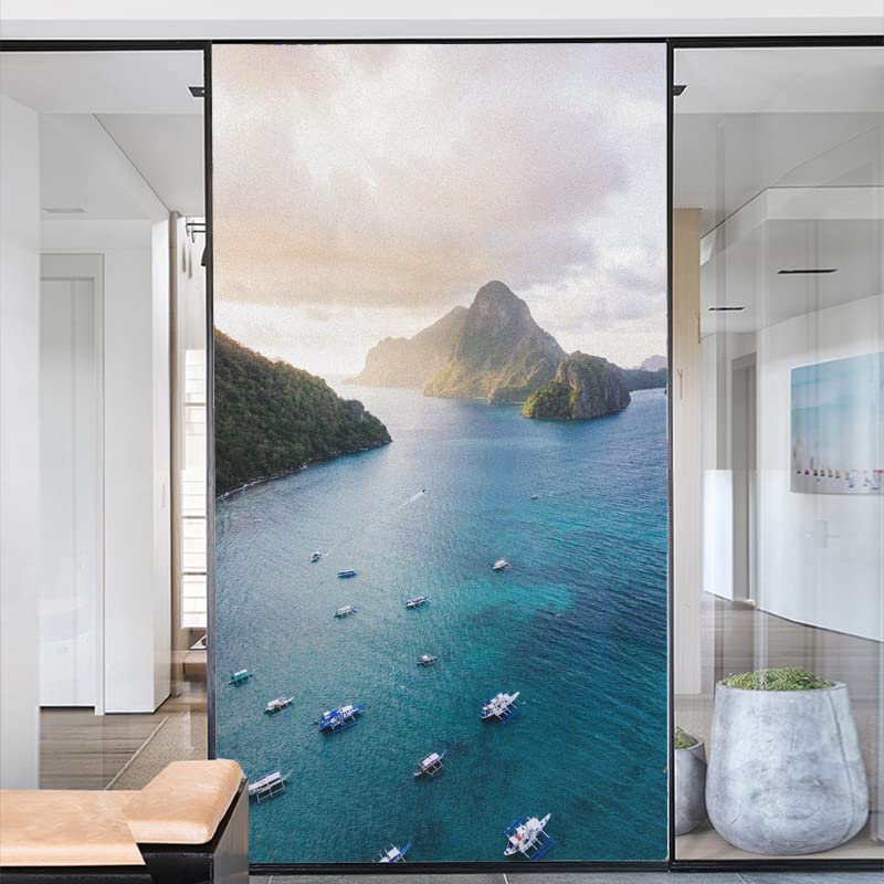 Pellicola Vetro Smerigliato Decorativa Foresta Per Privacy E Controllo Calore - 50x150 Cm, Autoadesiva