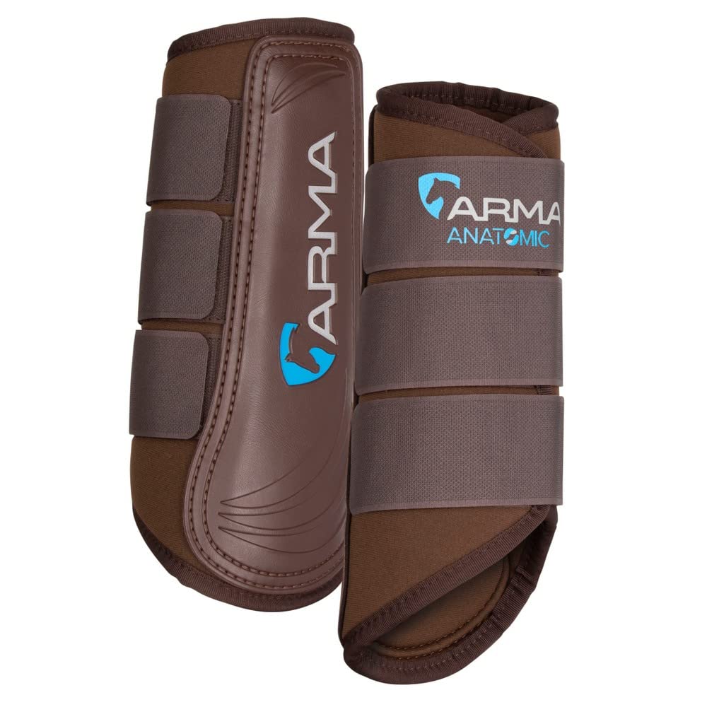 Arma Men's Brown - Brushing Boots For Horses (Cob Large) (Brown), Cob Large
