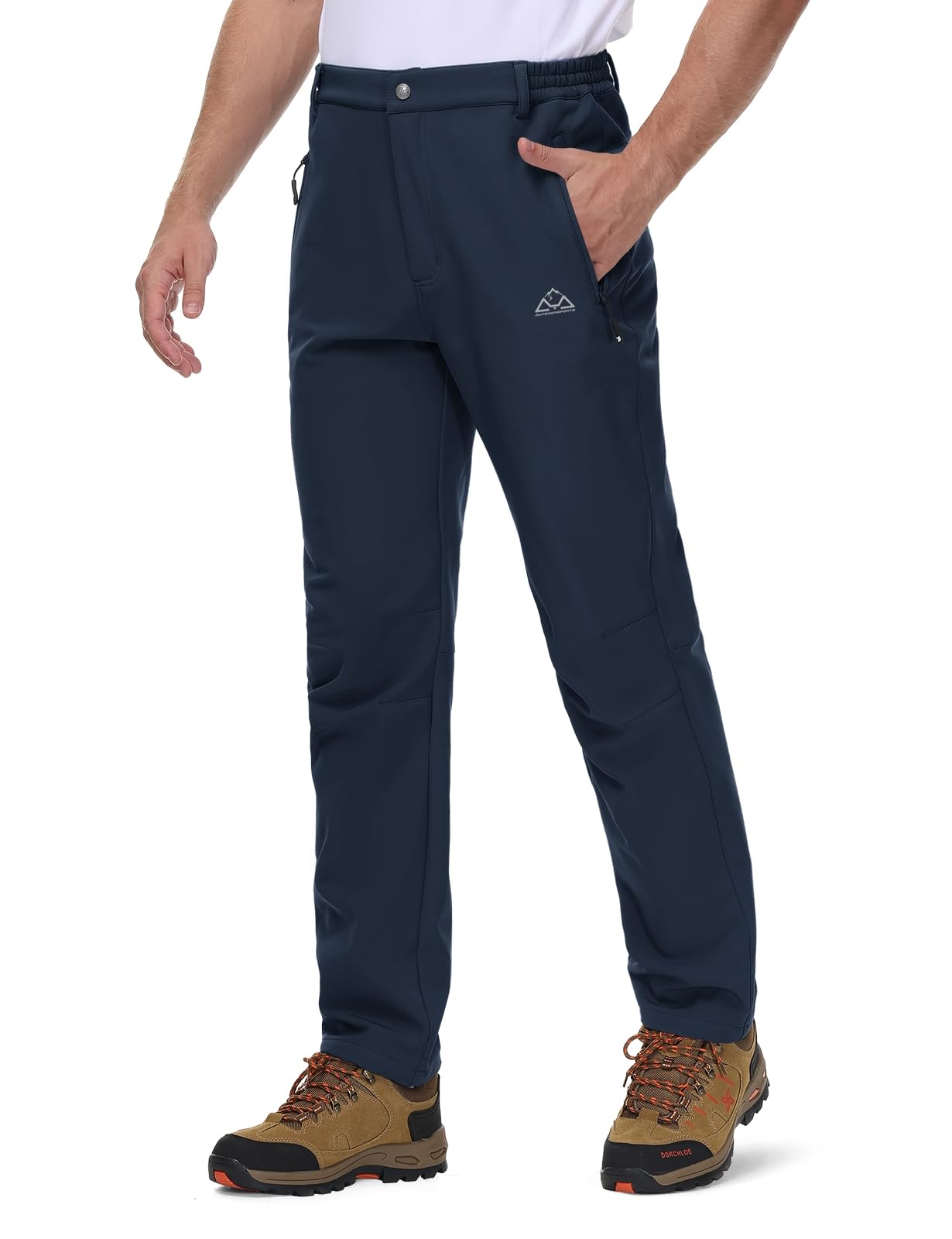 Rdruko Softshellhose Herren Winterhose Wasserdicht Skihose Winter Arbeitshose Warme Gefüttert Hosen Wanderhose Outdoorhose