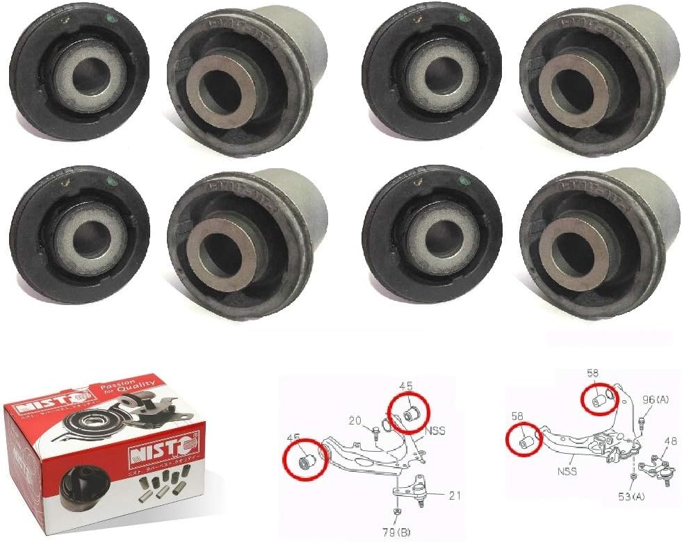 8 Front Upper Lower Control Arm Bushing For 2012-2018 Chevrolet Trailblazer MU-X