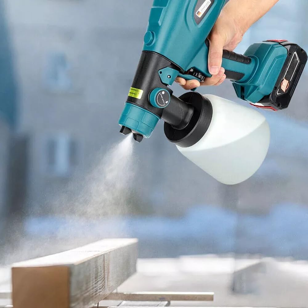 Pulverizador eléctrico inalámbrico con 3 modos de pulverización, 2 baterías de 48 V y depósito de 800 ml, aerógrafo para pintar pistola pulverizadora