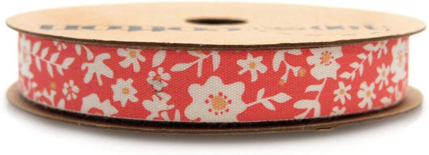 POSHNPRETTY Printed Cotton and Linen Ribbon, 5/8-inch, 10-Yard - Choose (Sea Shells)