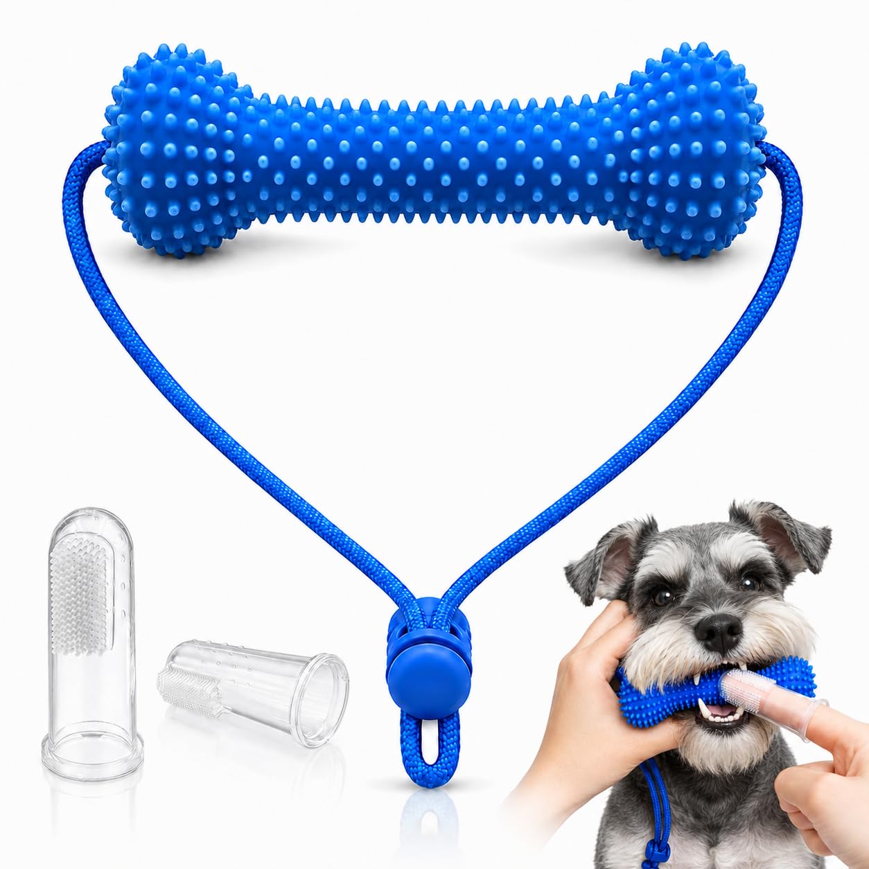Pet Dog Toothbrush Helper, Canine Paw Dental Prop，1pcs：8cm