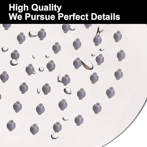 Miniatura 3 de NearMoon - Cabezal de ducha con brazo ajustable de 11 pulgadas, de acero inoxidable de alta presión, con efecto de lluvia, de diseño ultrafino, con