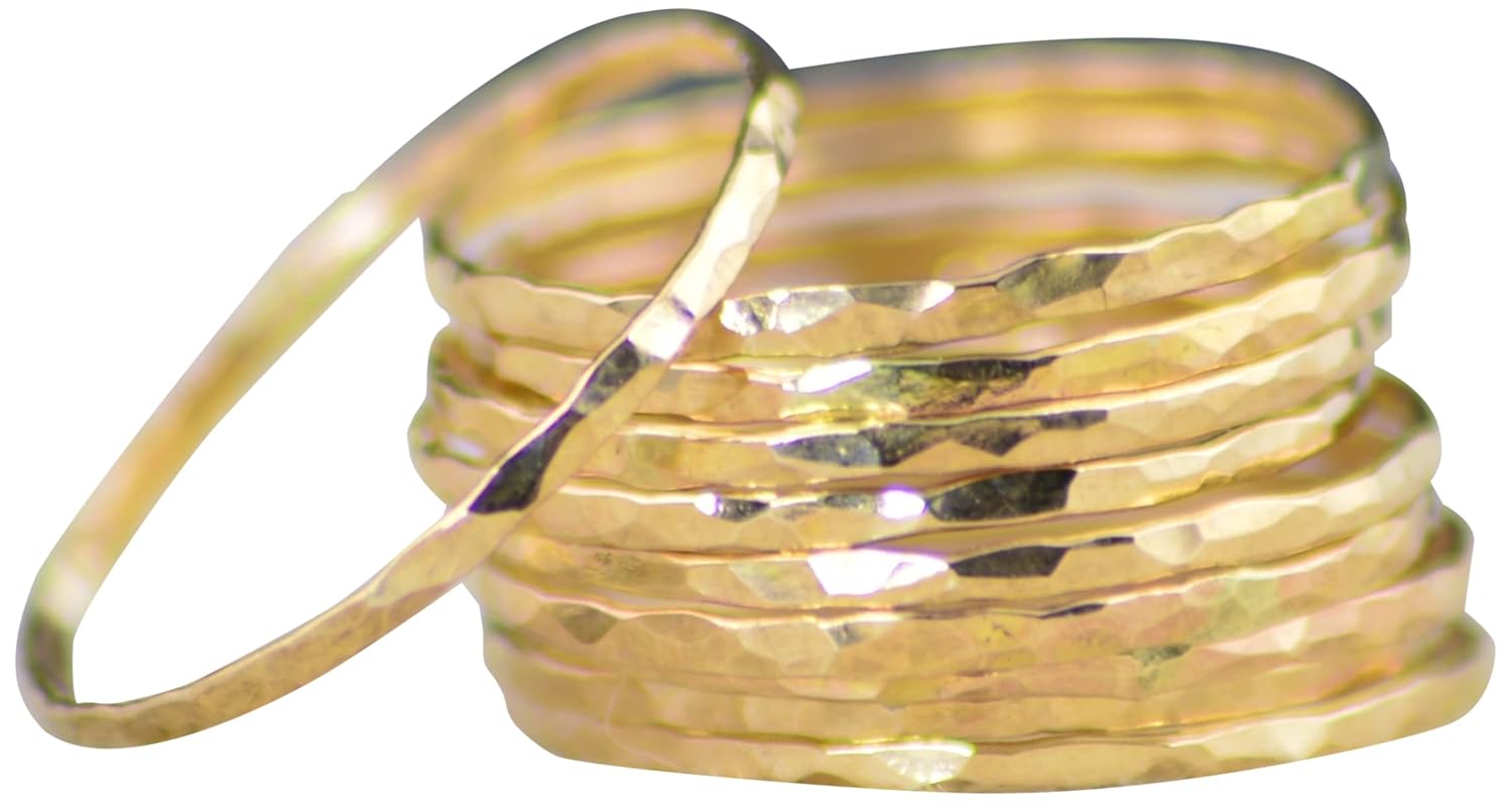 Super Thin 14k Gold Filled Stackable Rings (sold per ring)