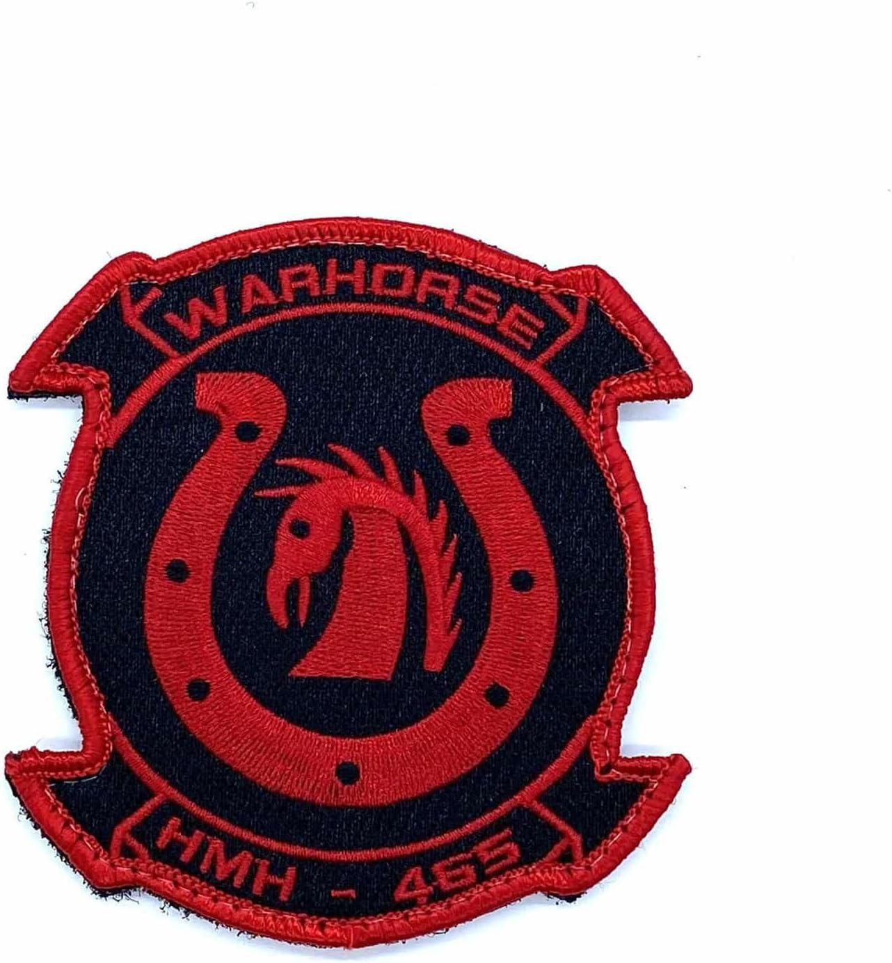 HMH-465 Warhorse Black/Red Patch – Sew On