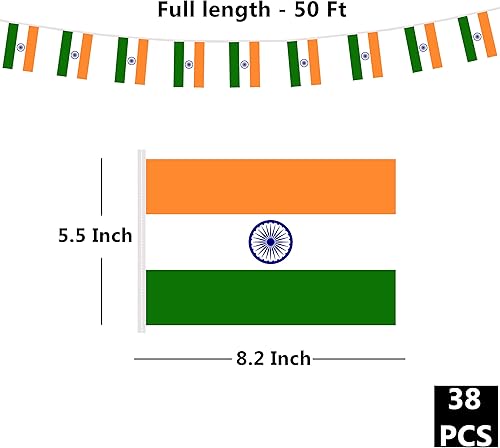 Miniatura 85 de Bandera argentina de 50 pies con cadena de bandera argentina, mini bandera argentina pequeña, para decoración de fiestas, tiendas y bares