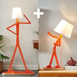 orange tripod floor lamp