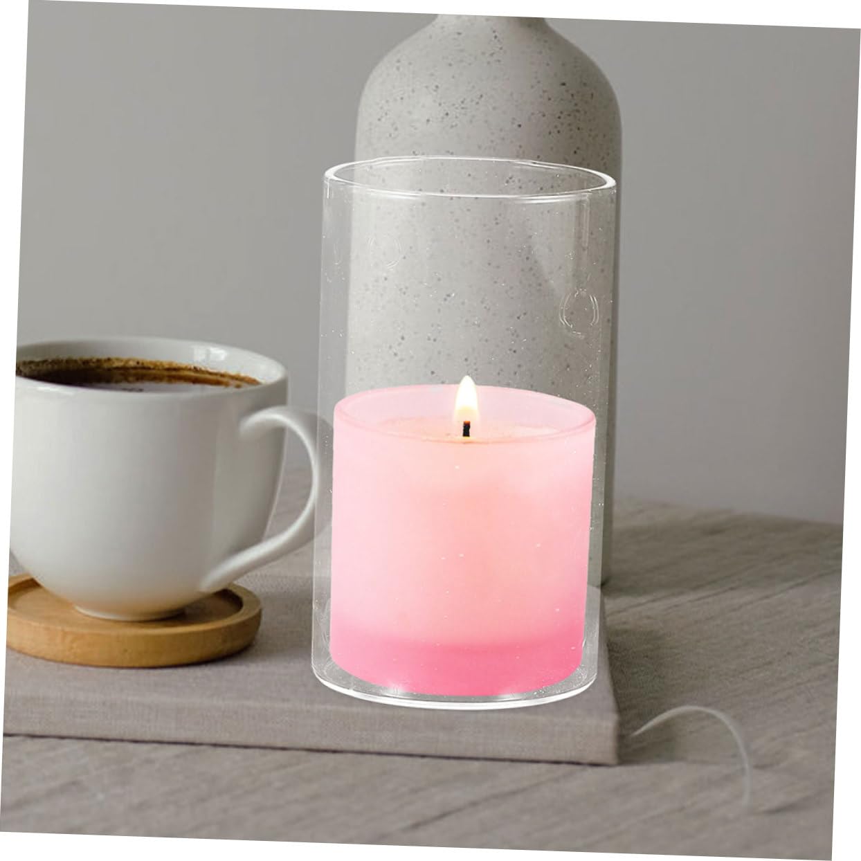 ガラス製キャンドルホルダー 透明・ピンク Amazon.co.jp: NESTINGHO ガラスキャンドルカップ 透明キャンドル