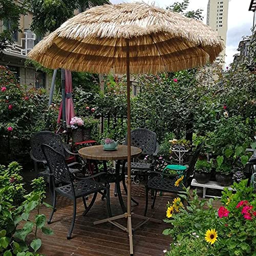 XueYL Sombrilla de Playa Hawaiana 150cm, Parasole de Paja, Sombrilla de Jardín para Césped Piscina Patio Sombrillas Terraza, Ventilación y Protección Solar Cover