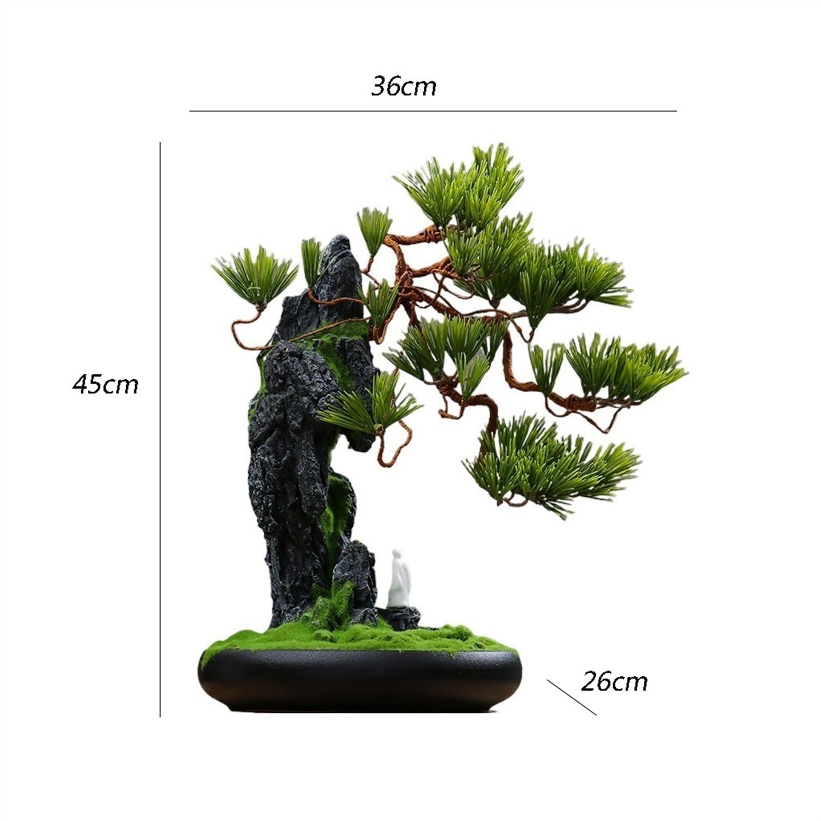 Fałszywe drzewo Rośliny dekoracyjne do salonu Symulacja zielonego bonsai Wysokiej jakości dekoracja wnętrz drzewa Dekoracje na biurko Feng Shui Wystrój wnętrz