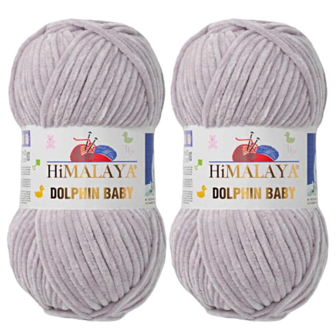 Himalaya Dolphin Baby Yarn 2 X 100g Skeins Super Bulky Yarn for Knitting/Crochet Ideal for Cardigans Shawls Blankets Hats and Home Textiles (2, 80357 DUST Sand)