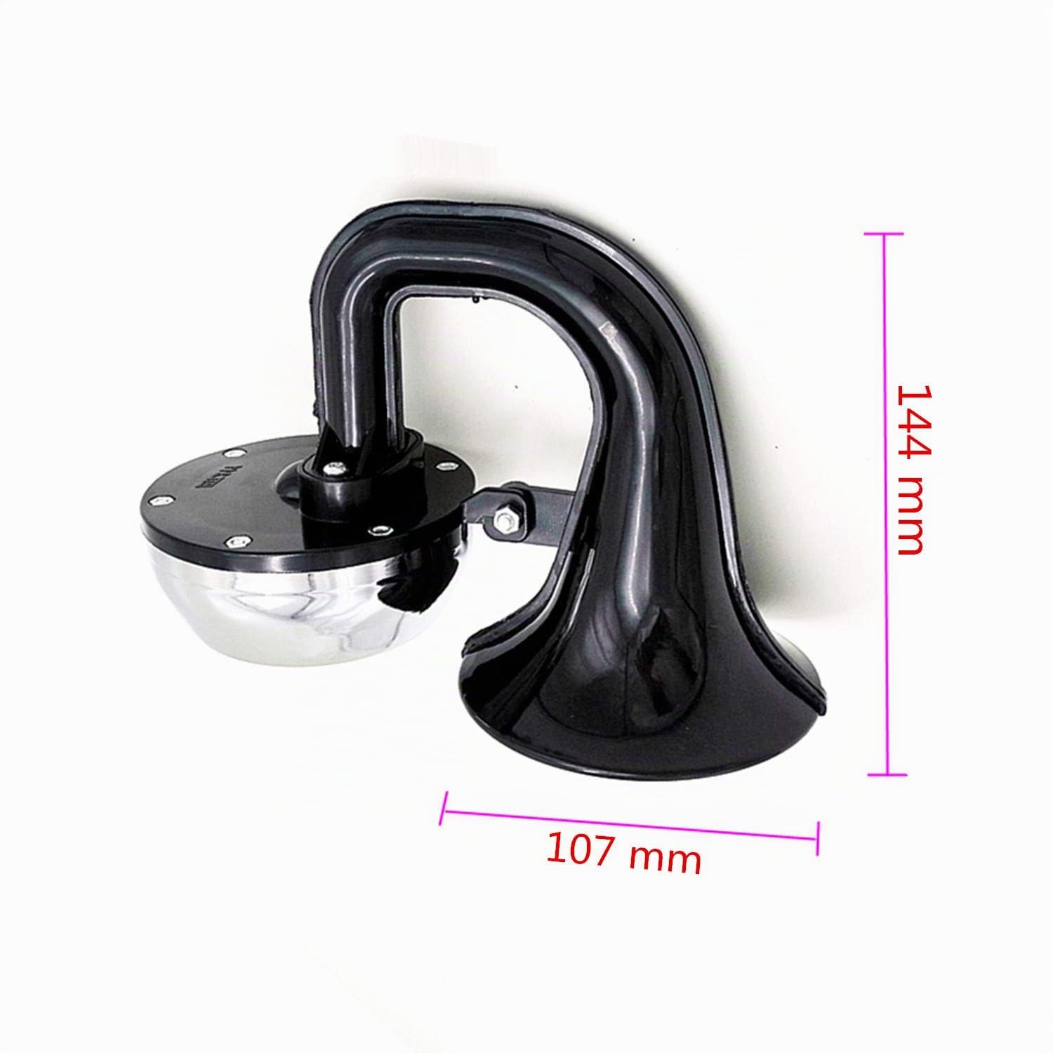 Clacson elettrico per auto Car Horn 150DB Tromba per auto Tromba camion nero elettrico Tromba di lumaca Tromba di controllo elettrico tromba fischio per 12V per camion treni barche moto ecc