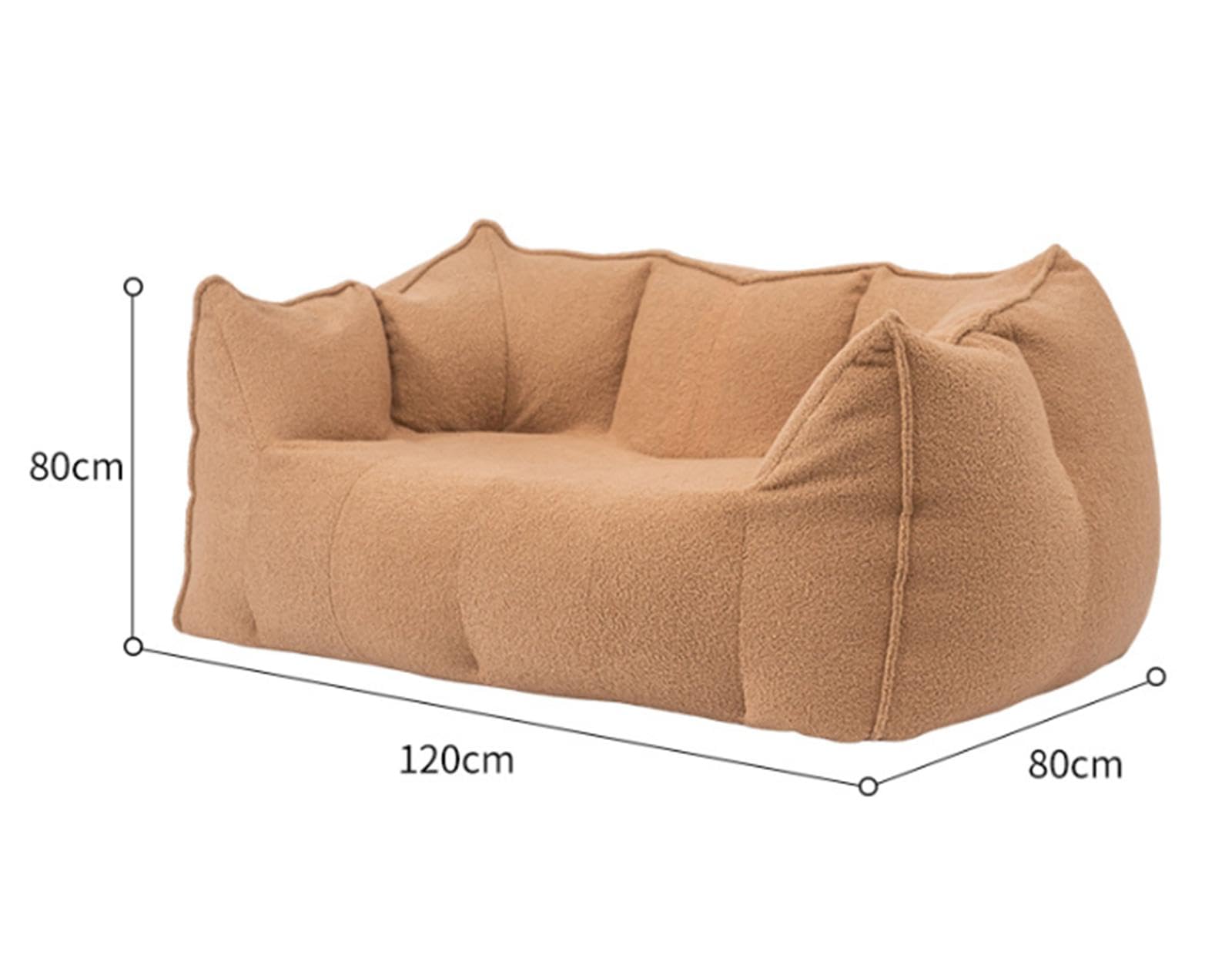 Funda para Respaldo de sofá de Ocio (Solo Funda, sin Relleno), Funda para puf para Adultos, Funda para puf con Almacenamiento de Animales de Peluche Suaves para Muebles de Sala de Estar,D