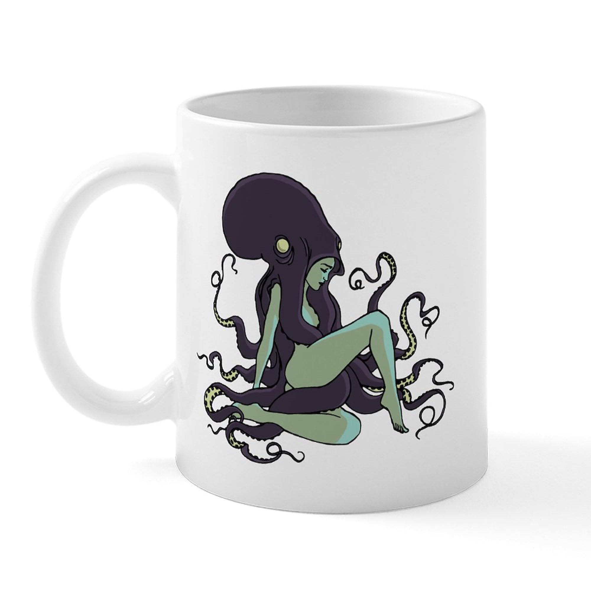 Octopus Nymph Ceramic Coffee Mug – 11 Oz, Lead-Free Design (Multiple Colors) 1 thumbnail image