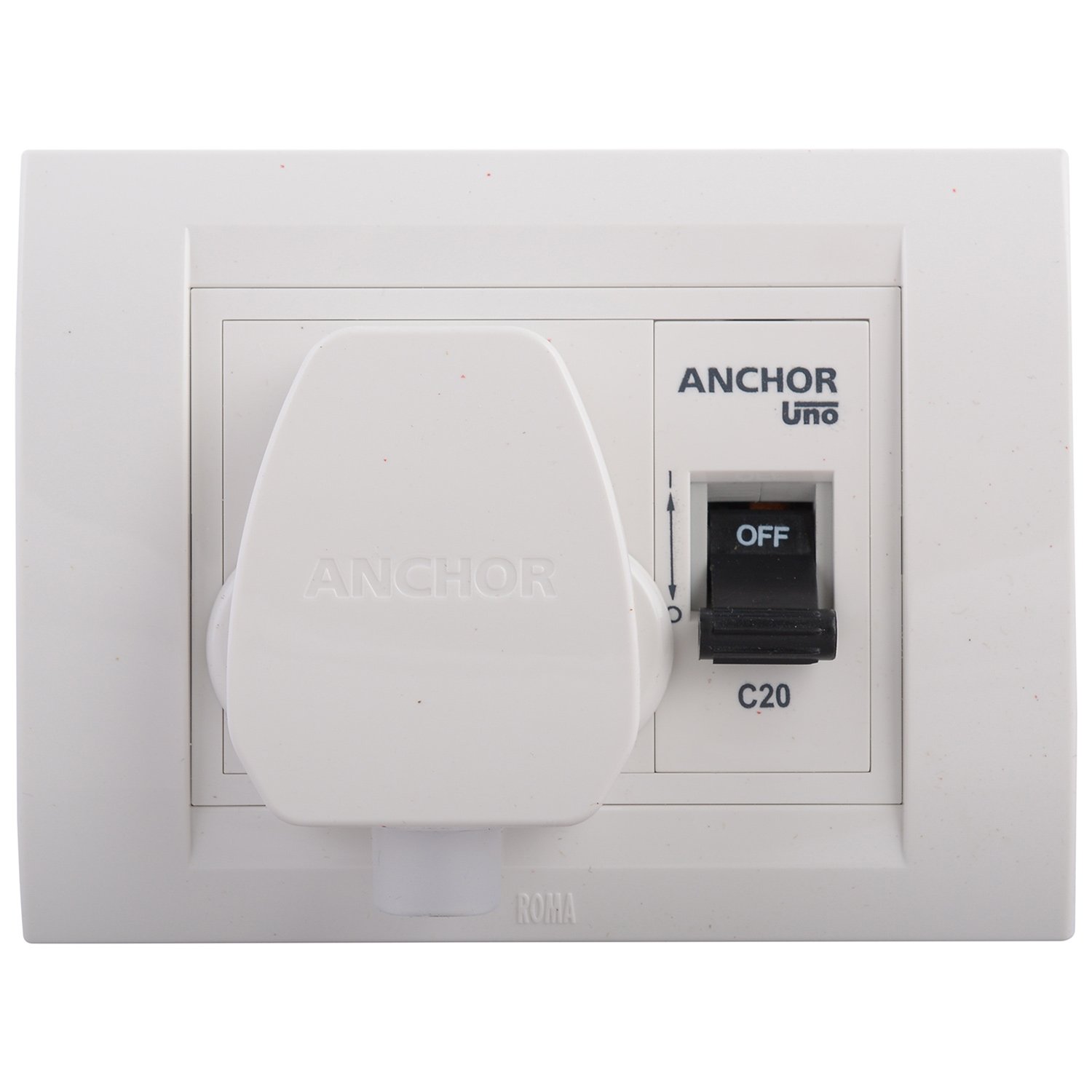 Anchor by Panasonic Polycarbonate Modular AC Box with 20Amps Single