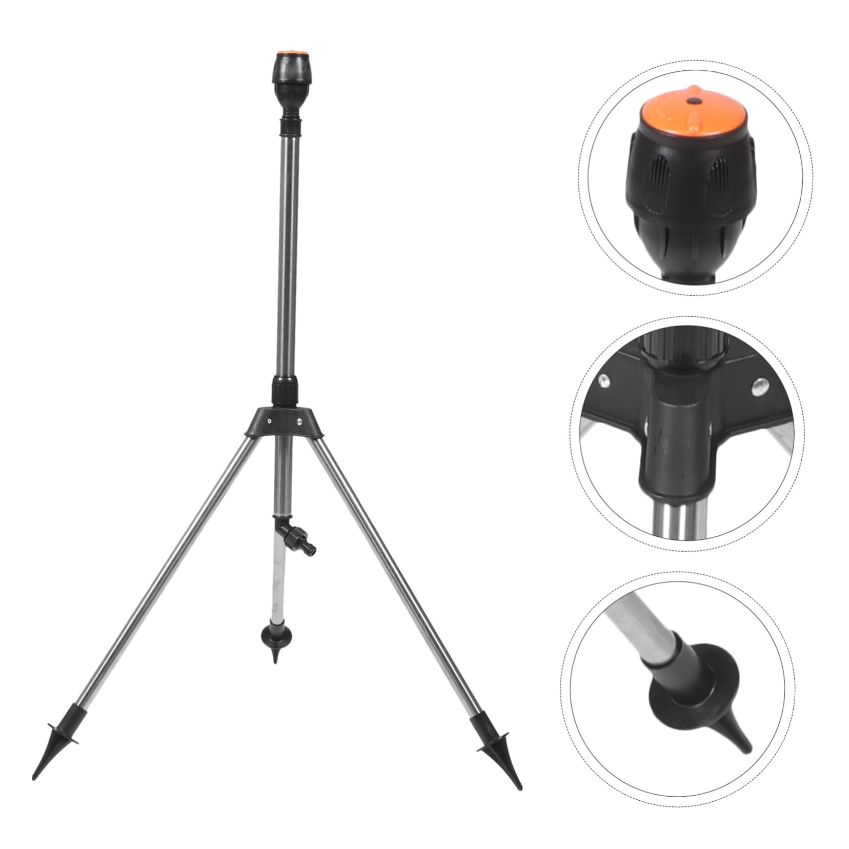 PartyKindom Arroseur Rotatif à Degrés sur Trépied Système Arrosage Automatique pour Pelouse Et Jardin Arroseur Rétractable Pratique