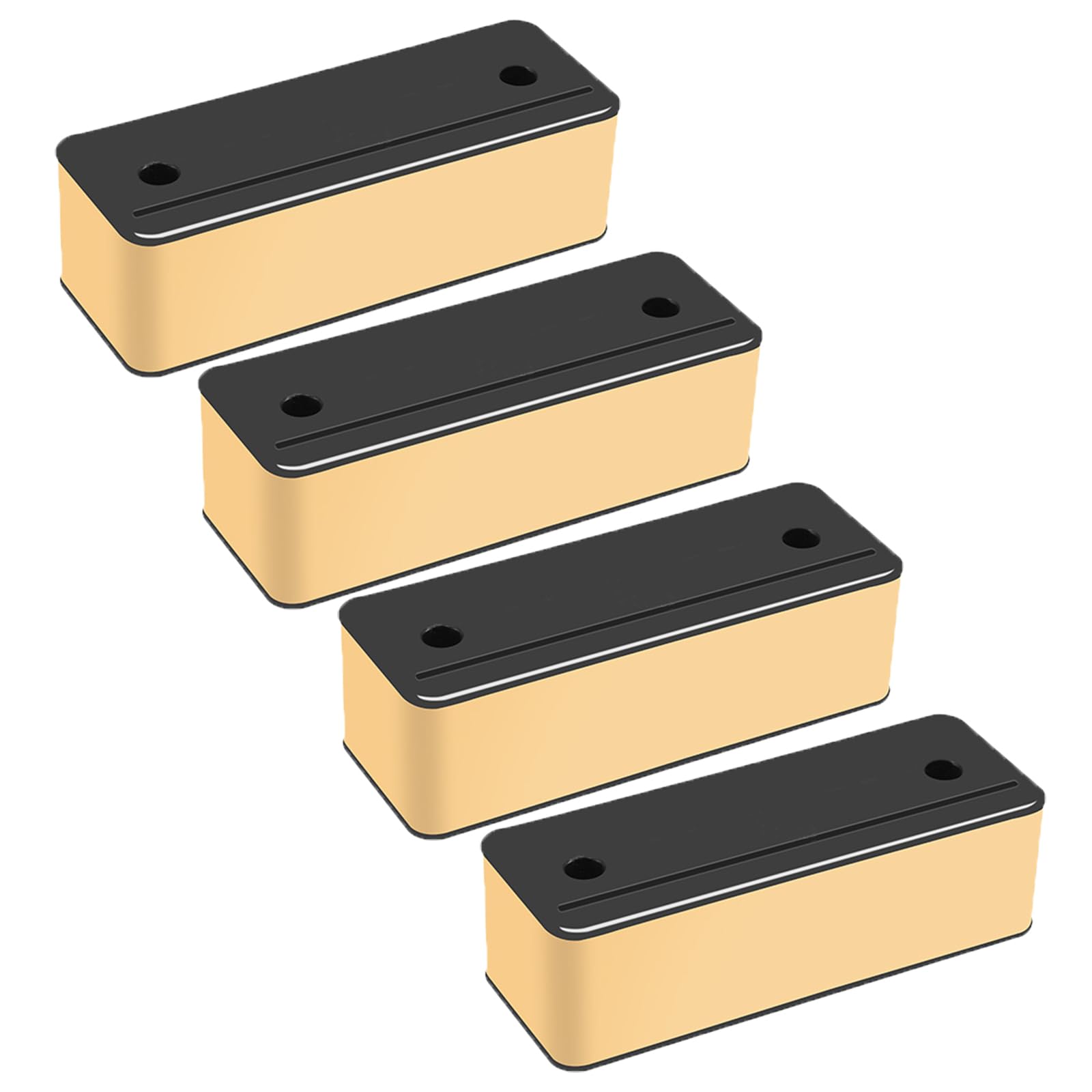 NANNAN3360 4 Pcs Sofa Risers Stainless Steel Support Legs Heavy Duty Furniture Raisers Lifts Height 5/8cm, for Table Bed Couch Furniture (Gold,8cm)