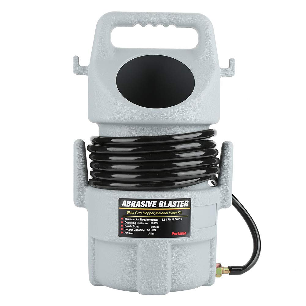 Generic Kit Sabbiatrice Pneumatica Portatile con Pistola Resistente All'usura per Rimozione Ruggine e Operazioni di Piccole e Medie Dimensioni, Metallo/vetro, 1 Set