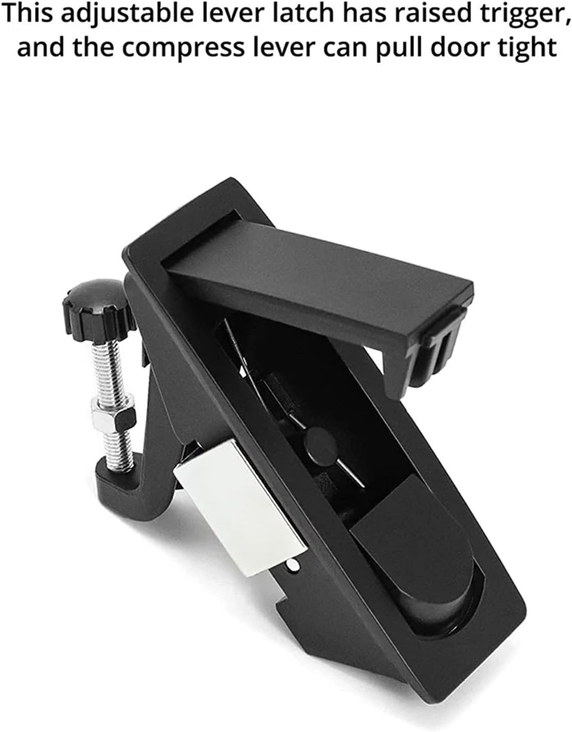 Compression Latch Lock Zinc Alloy Flush Lever Latch Adjustable 0.04 Inch-0.94 Inch 1Pcs