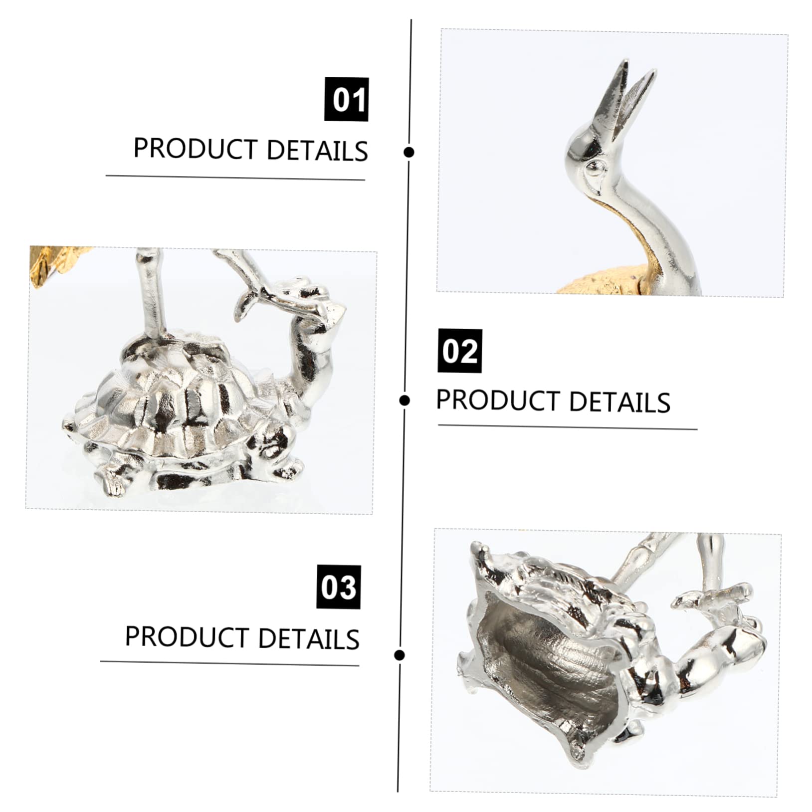 3pcs Miniatuur Roodgekroonde Kraanvogel Beeldjes - Elegante Hars Ornamenten Voor Huis Tuin Decor