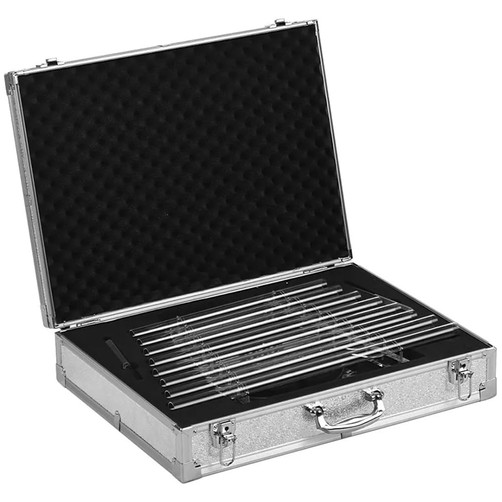Quartz Crystal Singing Harp CDEFGABC 8 Tone Healing Musical Instrument with Alumina Alloy Case 2 Strikers Singing Bowls