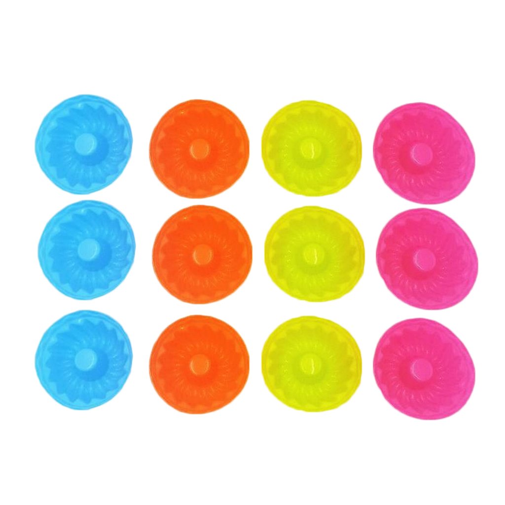 Juego de 10 moldes reutilizables para pasteles, fondant, magdalenas, magdalenas, herramienta para hornear, sin BPA, apilable