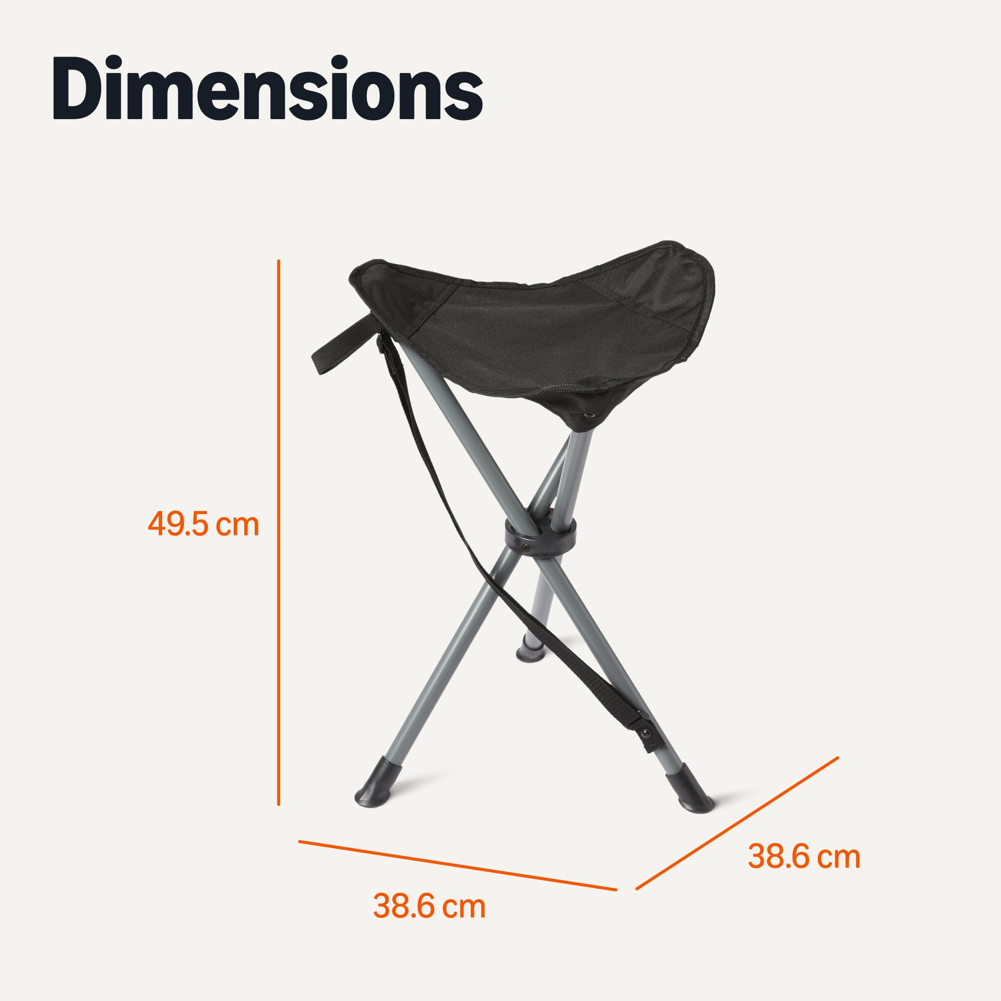 Image secondaire de Tabouret de Camping Pliable Amazon Basics - Noir