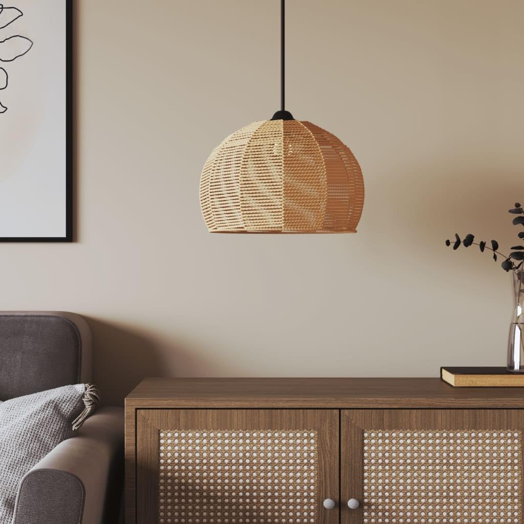 Pantalla de lámpara de 36 x 26 cm de diámetro para lámpara colgante, lámpara colgante de repuesto de hierro y cuerda de papel, casquillo E27, diseño bohemio para salón, dormitorio, comedor