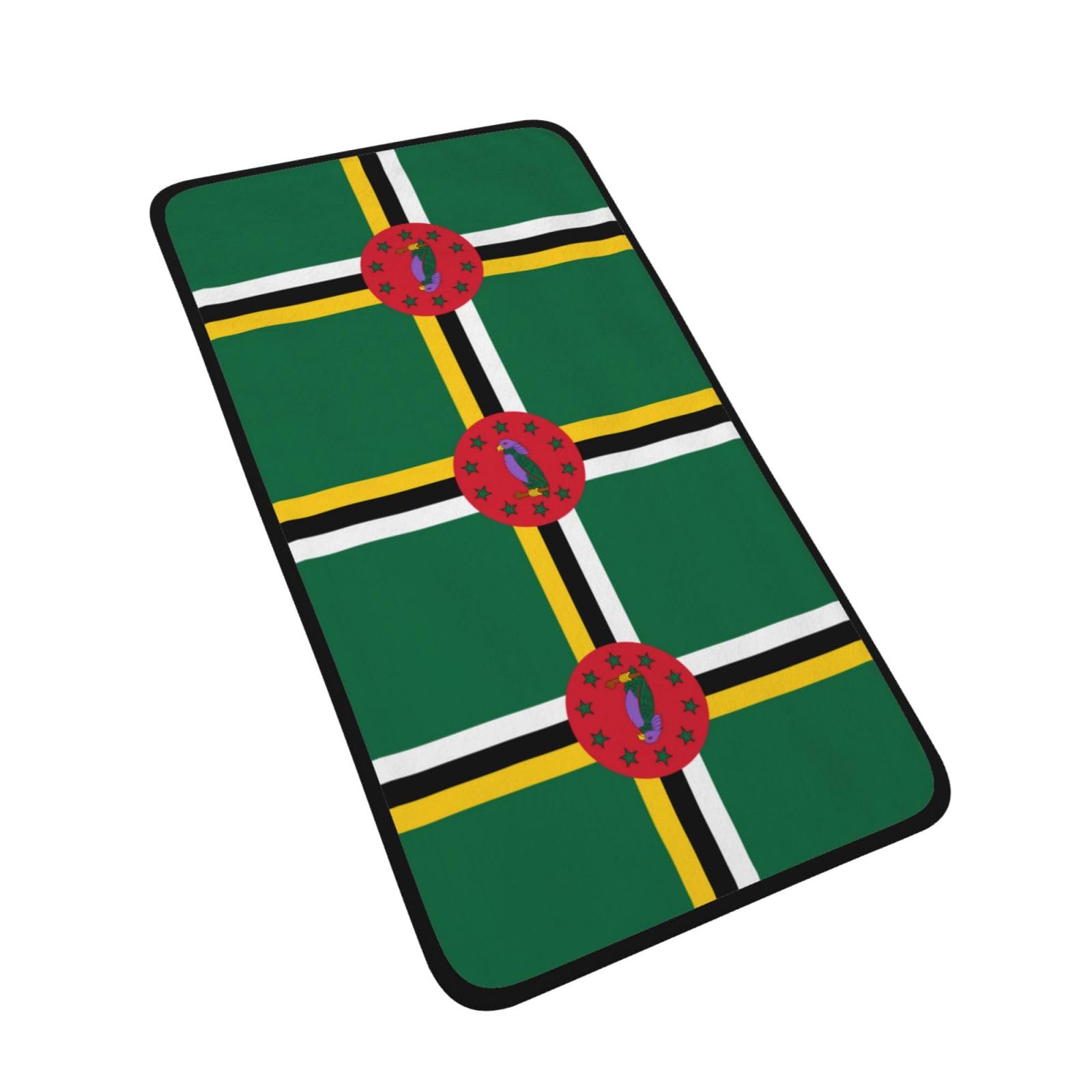 WZYCWB Flag of The Commonwealth of Dominica Printed Quick-Drying Towel - 16x28 inch Absorbent Sports Towel, Suitable for Travel, Gym, Outdoor Camping, etc.