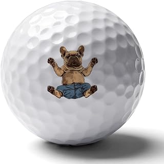 French Bull Dog Novelty Golf Balls Soft Elasticity Feel Printed Golfs Training Ball Outdoor Sporting Goods