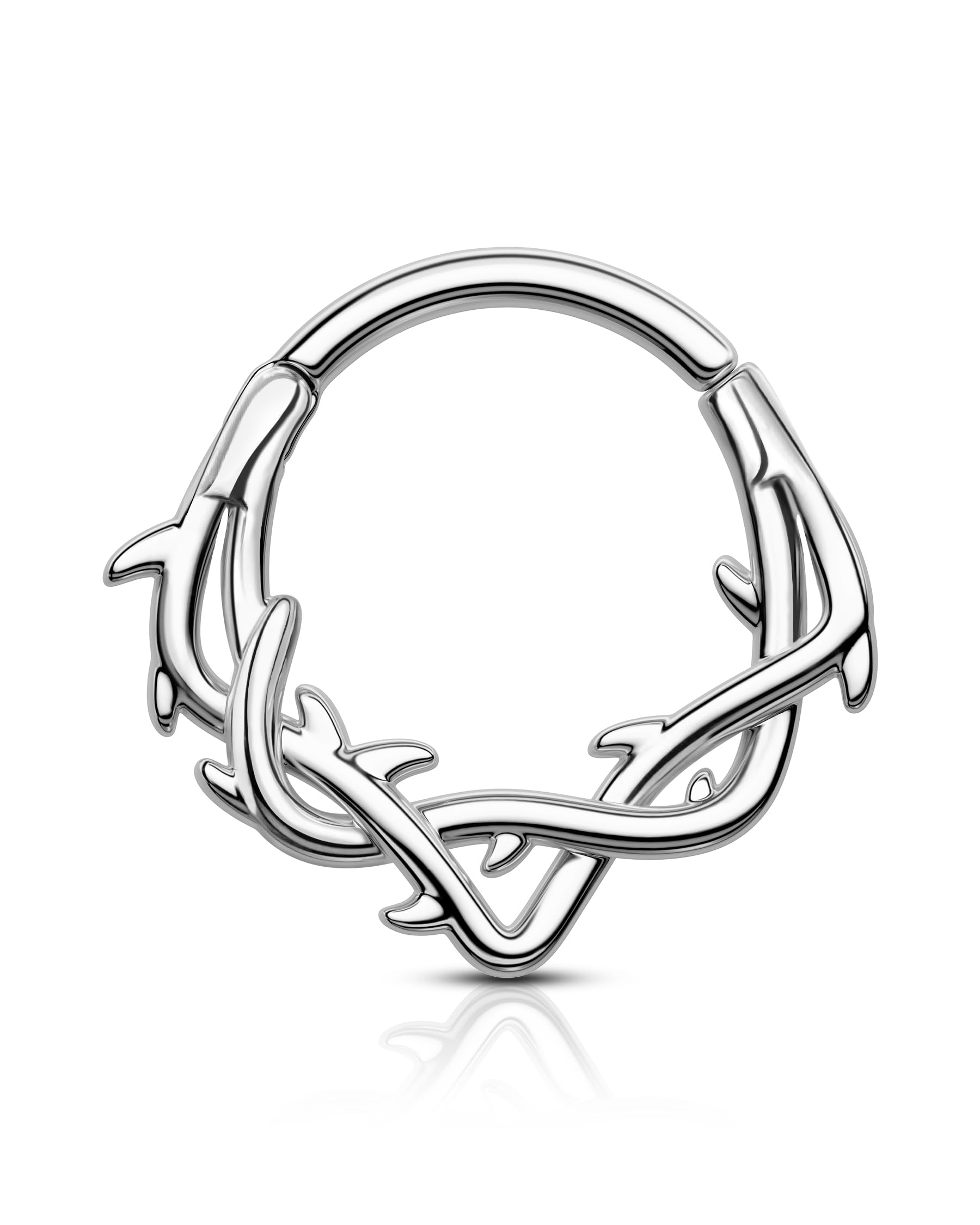 COCHARM Septum Rings,16G Vine Septum Jewelry,Dainty Helix Daith Earrings,Stainless Steel Septum Daith Piercing Jewelry