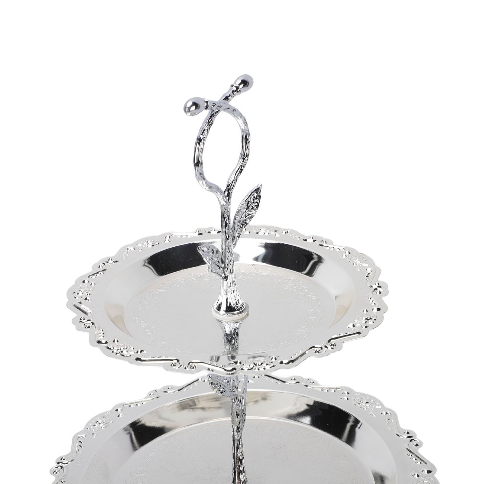 ZJchao Soporte para Tartas Europeo, Elegante Bandeja para Servir Platos de Postre de Metal de 3 Niveles para Banquetes de Bodas, con Construcción de Hierro Resistente
