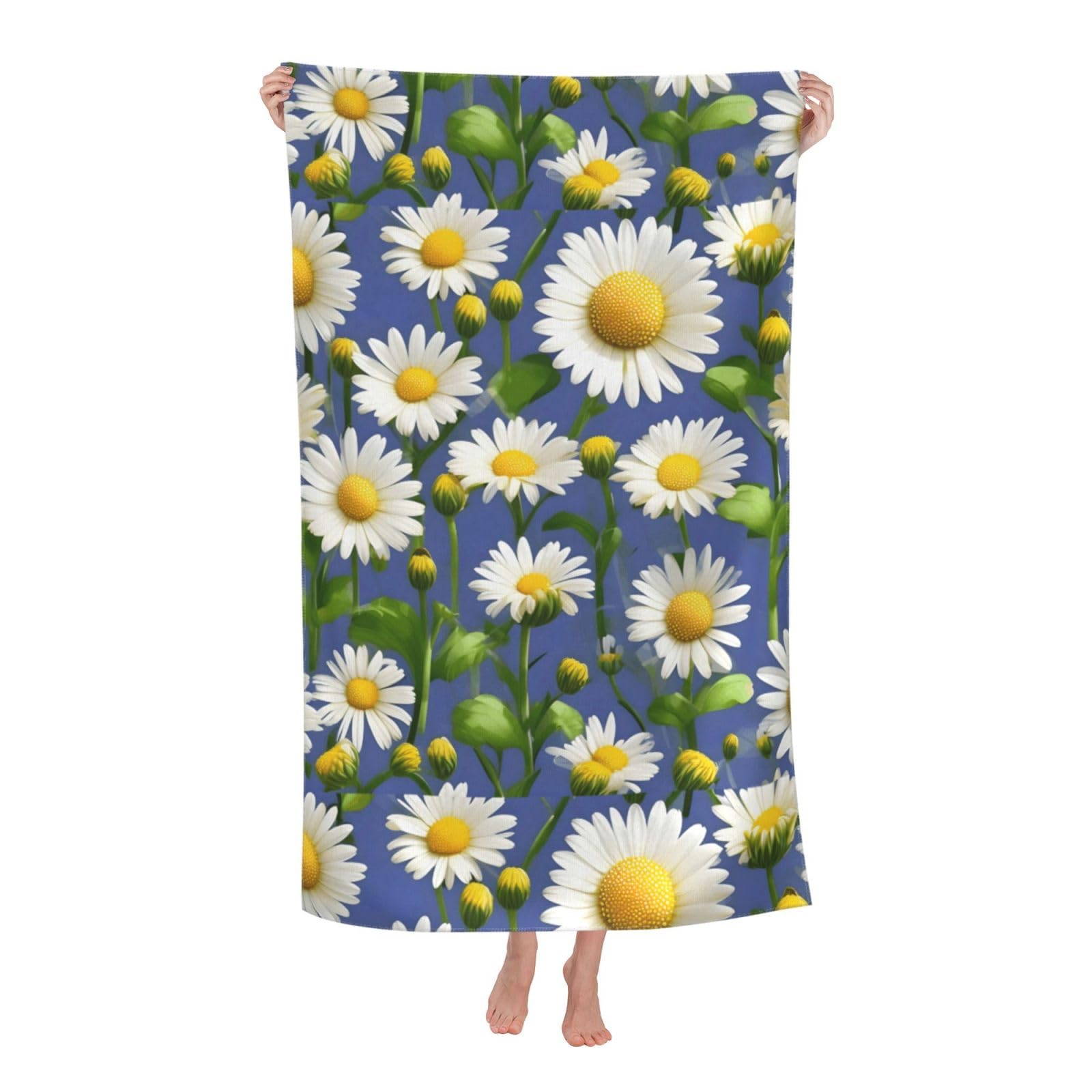 Cbaaghh Spring Daisy Flowers Print Adult Beach Towels,Beach & Pool Towel,Beach Towels,Towels For Camping