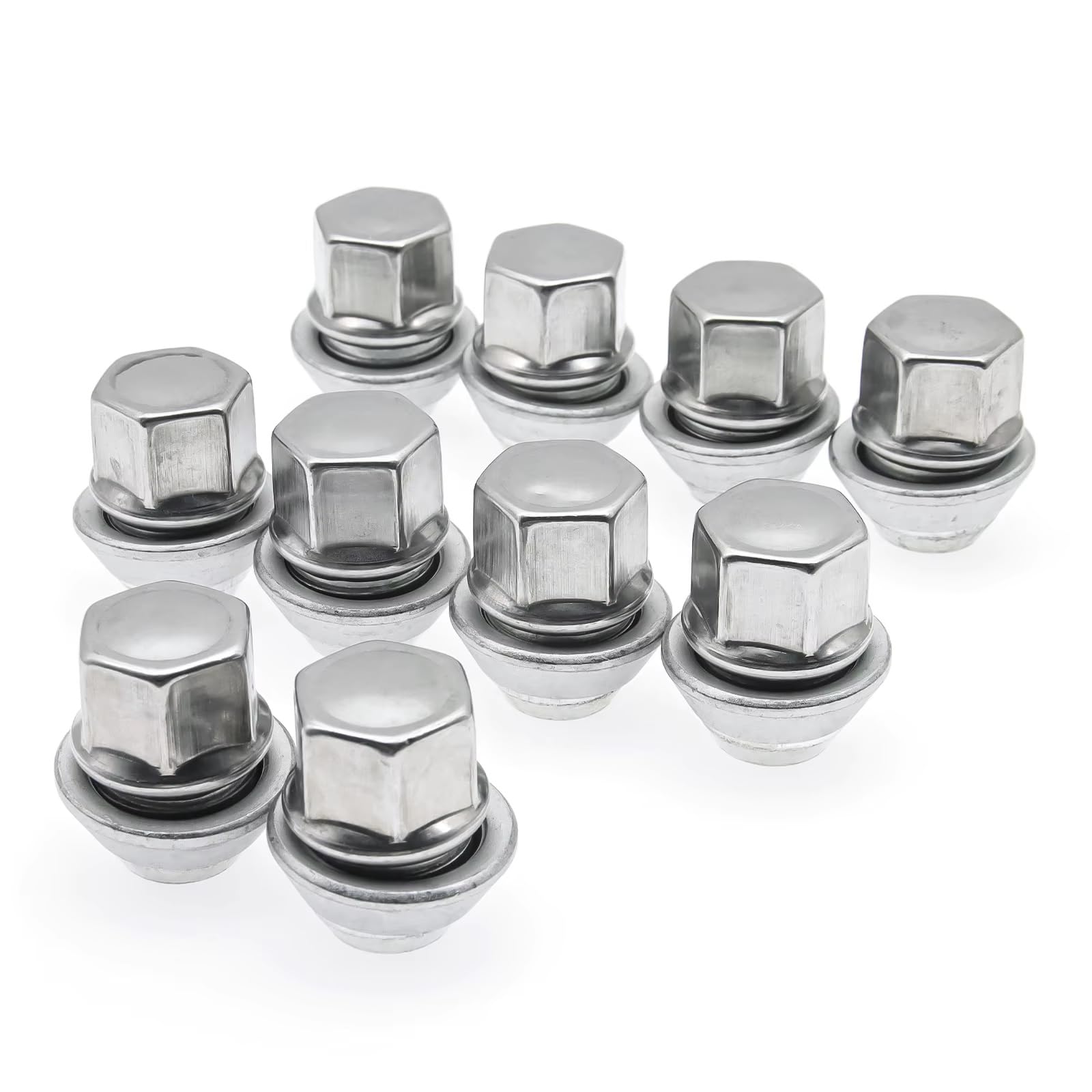 Ruota Bulloni Alette Prigionieri Compatibile Con C-Max 2003-2017 Per Kuga 2008-2012 Per Mondeo 1992-2014 Auto Ruota Borchie Per Set Bulloni Dado Lug Tire Stud(10PCS)