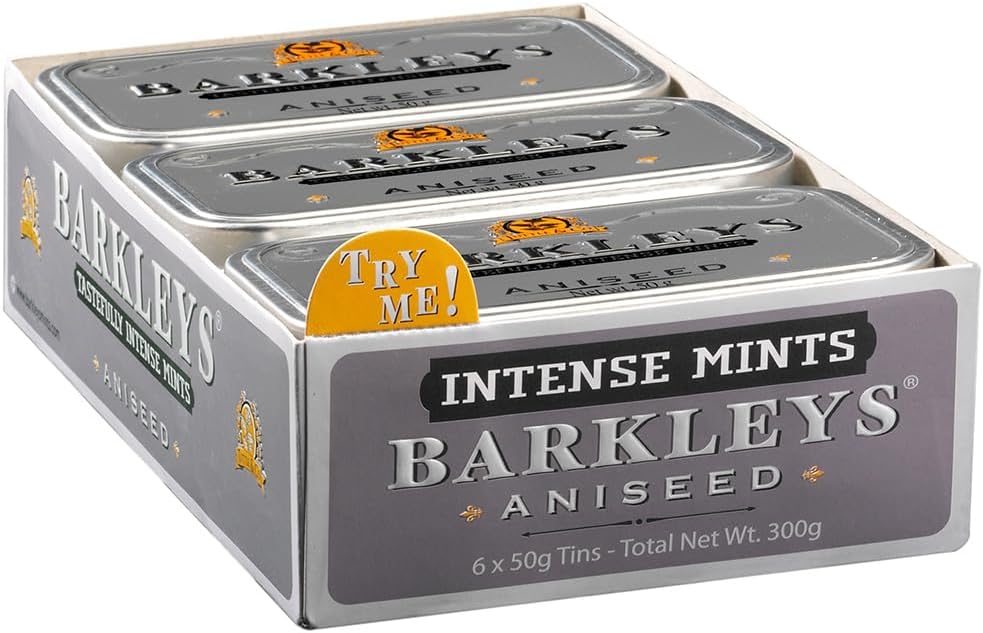 Barkleys Aniseed Mints 50g Tin (Case of 6)