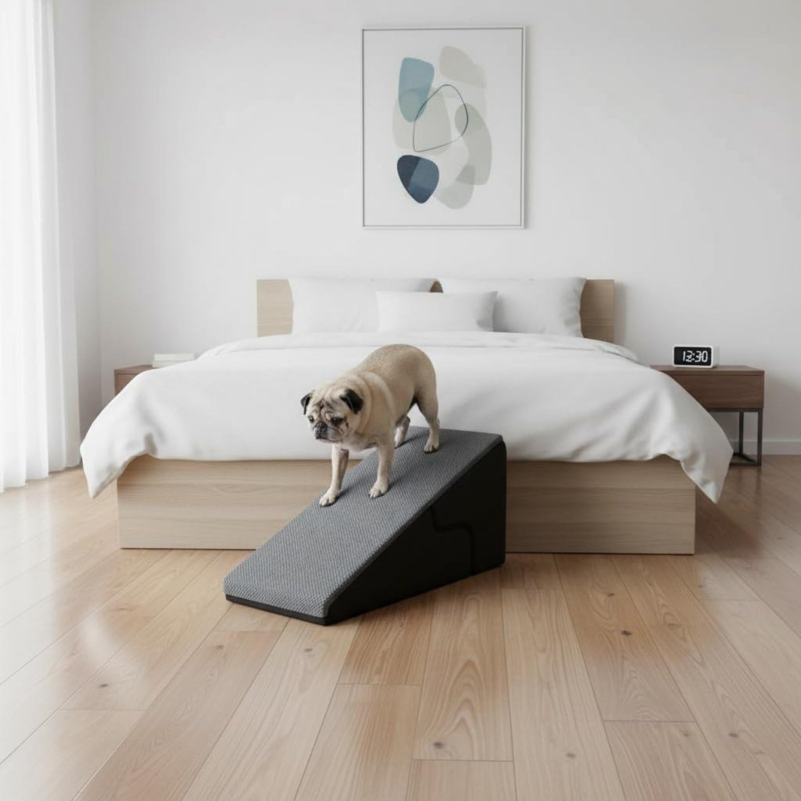 per Animali Domestici Gradini Rampe Scaletta Pedana in Spugna Anti Urto Convertibile con Fondo Antiscivolo E Copertura Lavabile Adatta E Divano Casa, Beige
