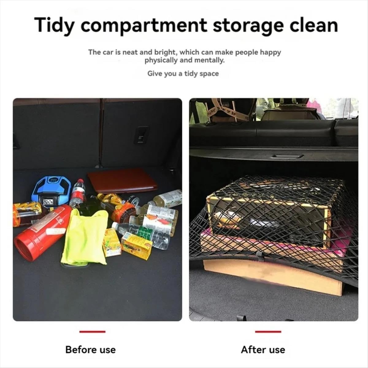 Rete Portaoggetti Auto Per BMW Per X3 X5 X6 F20 F10 F11 F25 F15 F48 E53 E36 E46 E90 E91 E60 E61 E70 E71 E83 Borsa Portaoggetti Rete Per Bagagliaio A Doppia Rete da carico(B Double-layer)