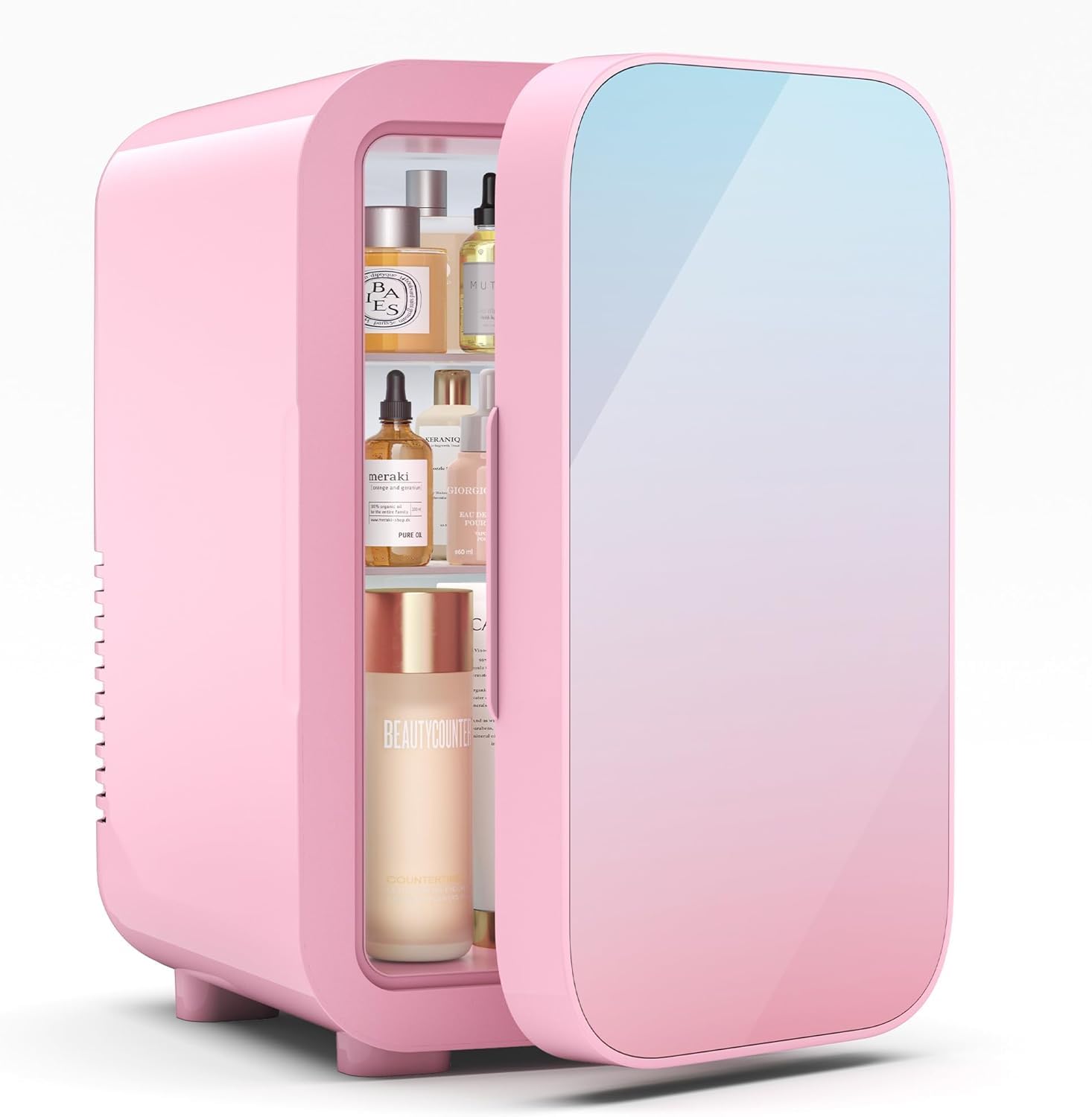 Mini nevera de 6 litros/8 latas, refrigerador termoeléctrico portátil de 110 V CA/CC para el cuidado de la piel, cosméticos, bebidas, alimentos, ideal para dormitorio, oficina, dormitorio