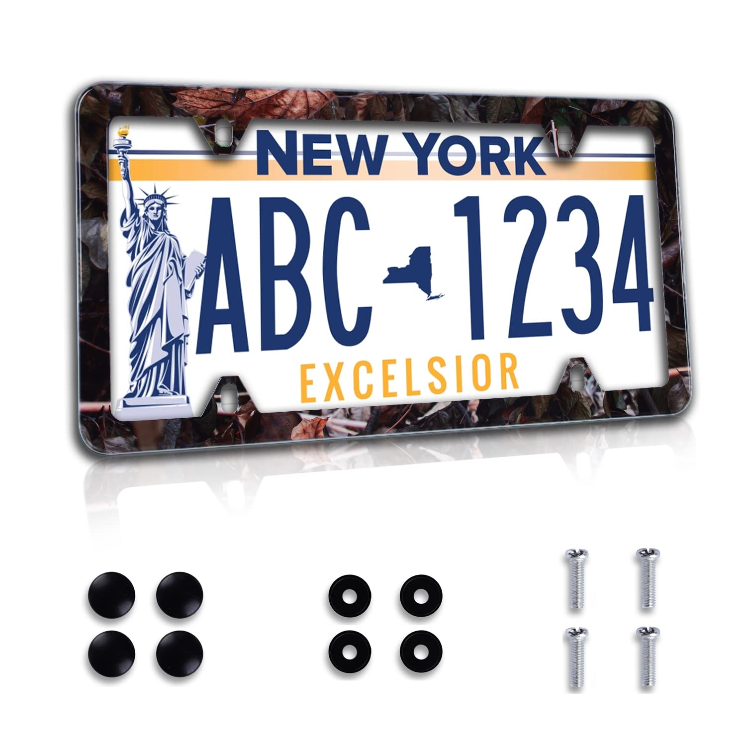 NINANMY Realistic Forest Camouflage License Plate Frame