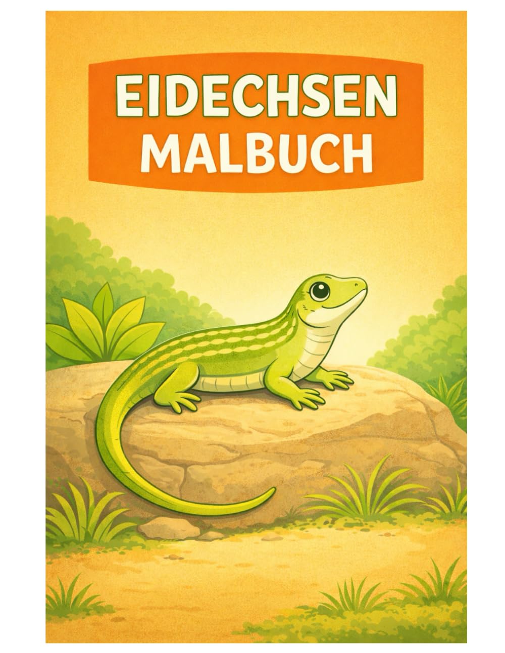 Eidechsen Malbuch: 50 niedliche Eidechsen Ausmalbilder – Reptilien Malbuch für Kinder, Jugendliche und Erwachsene
