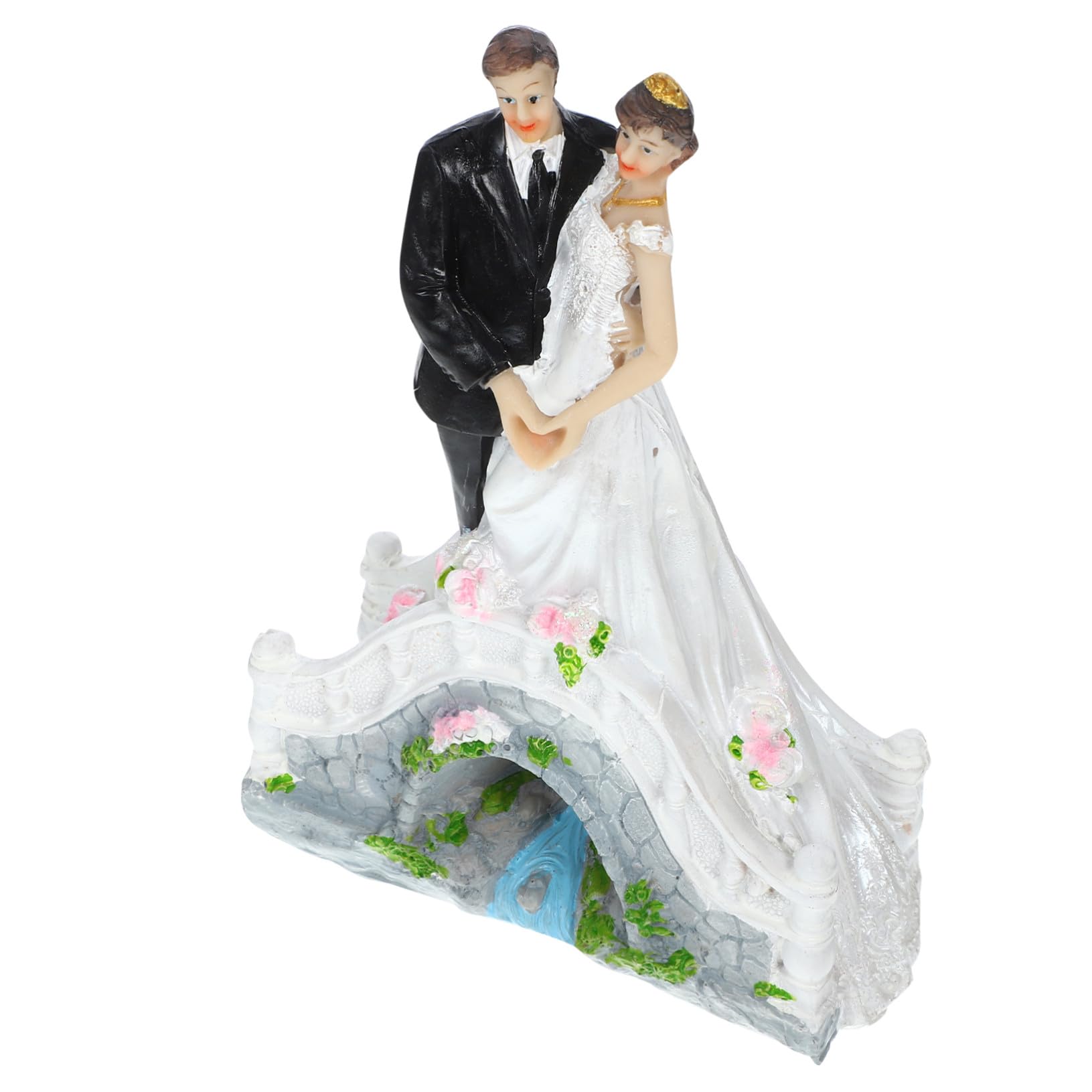 VICASKY 2 Stück Hochzeitsdeko Brautpaar Figur Tortenstecker Resin Hochzeitstorte Cartoon Braut und Bräutigam Dekorativ für Verlobung Party