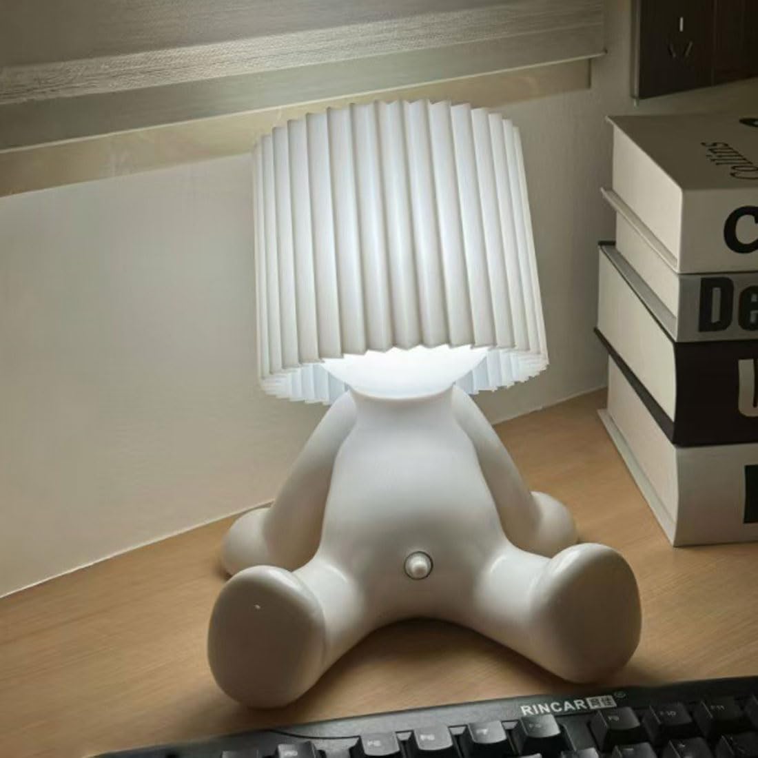 Modest Mike Lamp, Shy Boy Lamp,Shy Boy Table Lamp,Creative Shy Boy Night Light,Little Naughty Boy Desk Light,a Little Shy Man Creative Lamp,Funny Creative Decorative Gift for Men and Women (White-2)