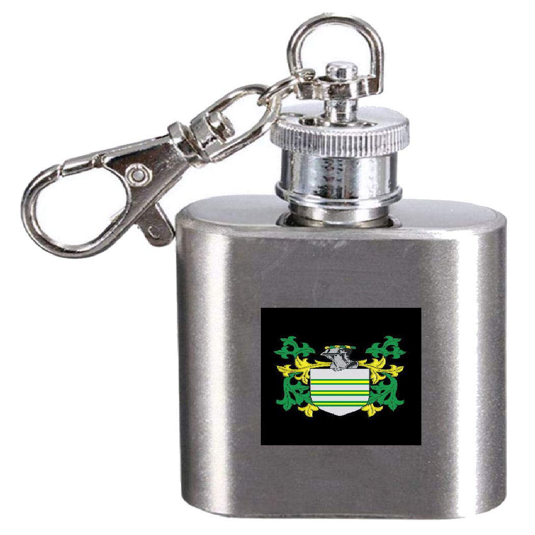 Flasque avec blason de famille gravé Wardall de 28,3 ml pour homme
