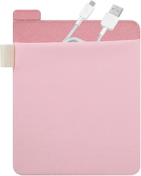 1Pc External Holder - External Hard Drive Adhesive Carrying Case,Reusable Sleeve Storage Organizer Computer Bags and Cases for Battery Pack, Computers and Accessories(Pink)